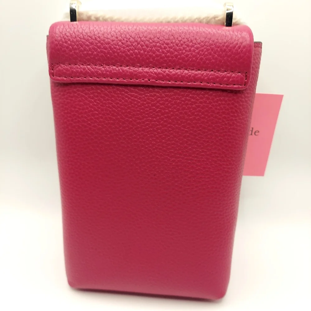 NWT Kate Spade NY Roulette Mini Pebbled Leather NS Crossbody Pink Fuchia # K6203